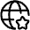 Globe Website Star Icon from Plump Line Set