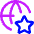 Globe Website Star Icon from Core Neon Set