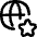 Globe Website Star Icon from Flex Line Set