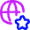 Globe Website Star Icon from Flex Neon Set