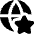 Globe Website Star Icon from Core Solid Set