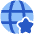 Globe Website Star Icon from Plump Flat Set