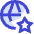 Globe Website Star Icon from Sharp Duo Set