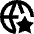 Globe Website Star Icon from Sharp Remix Set