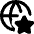 Globe Website Star Icon from Core Remix Set