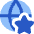 Globe Website Star Icon from Core Flat Set