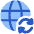 Globe Website Sync Icon from Plump Flat Set