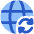 Globe Website Sync Icon from Plump Flat Set