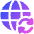 Globe Website Sync Icon from Plump Gradient Set
