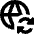 Globe Website Sync Icon from Sharp Remix Set