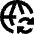 Globe Website Sync Icon from Sharp Remix Set