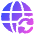Globe Website Sync Icon from Plump Gradient Set