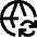 Globe Website Sync Icon from Sharp Line Set