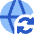 Globe Website Sync Icon from Sharp Flat Set