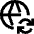 Globe Website Sync Icon from Sharp Line Set