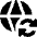 Globe Website Sync Icon from Sharp Solid Set