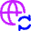 Globe Website Sync Icon from Flex Neon Set