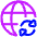 Globe Website Sync Icon from Plump Neon Set