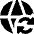 Globe Website Sync Icon from Sharp Solid Set