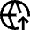 Globe Website Upload Icon from Sharp Line Set