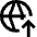 Globe Website Upload Icon from Sharp Line Set