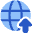 Globe Website Upload Icon from Plump Flat Set