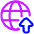 Globe Website Upload Icon from Plump Neon Set