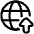Globe Website Upload Icon from Plump Line Set