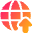 Globe Website Upload Icon from Plump Gradient Set