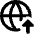 Globe Website Upload Icon from Core Remix Set