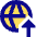 Globe Website Upload Icon from Sharp Pop Set