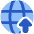 Globe Website Upload Icon from Plump Flat Set
