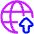 Globe Website Upload Icon from Plump Neon Set