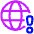 Globe Website Warning Icon from Plump Neon Set