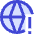 Globe Website Warning Icon from Sharp Duo Set
