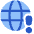 Globe Website Warning Icon from Plump Flat Set