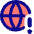 Globe Website Warning Icon from Core Pop Set