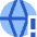 Globe Website Warning Icon from Sharp Flat Set