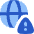 Globe Website Warning Icon from Flex Flat Set