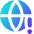 Globe Website Warning Icon from Core Gradient Set