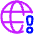 Globe Website Warning Icon from Plump Neon Set