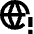 Globe Website Warning Icon from Sharp Remix Set