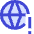 Globe Website Warning Icon from Sharp Duo Set