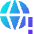 Globe Website Warning Icon from Sharp Gradient Set