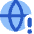 Globe Website Warning Icon from Core Flat Set