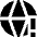 Globe Website Warning Icon from Sharp Solid Set