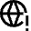Globe Website Warning Icon from Sharp Line Set