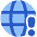 Globe Website Warning Icon from Plump Flat Set
