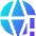 Globe Website Warning Icon from Sharp Gradient Set