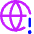 Globe Website Warning Icon from Core Neon Set